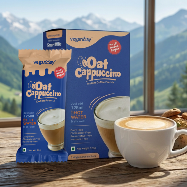 Oat Cappuccino - Coffee Premix | Add Hot Water | Plant Based image 1